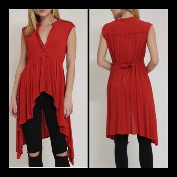 Hi-Low Tunic. (Rust) - Picture 1 of 9